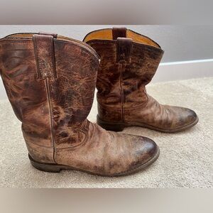 Justin Men's Brown Leather Boots - 8.5 Men’s